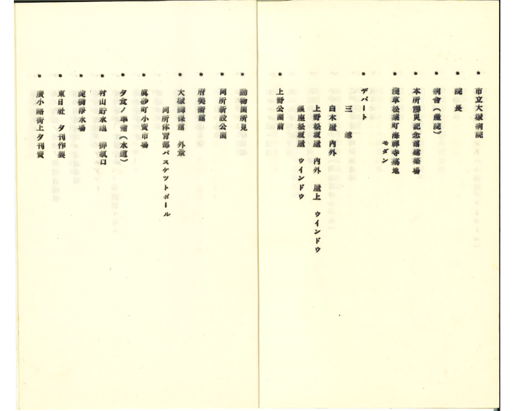 冊子「映画『復興帝都シンフオニー』東京市政調査會製作 説明書」（1929年）（制作年不明） 7/9頁
